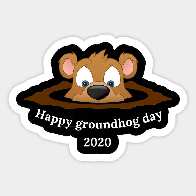 Happy groundhog day Sticker by adeeb0